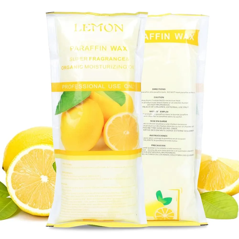 Toyar Paraffin Wax Refills, 12 Pack Lemon Scented Paraffin Wax Beads Blocks for Paraffin Bath, Paraffin Wax Machine Refills for Hand Feet Dry Skin,Rrelieves muscle fatigue, Hydration and nourish