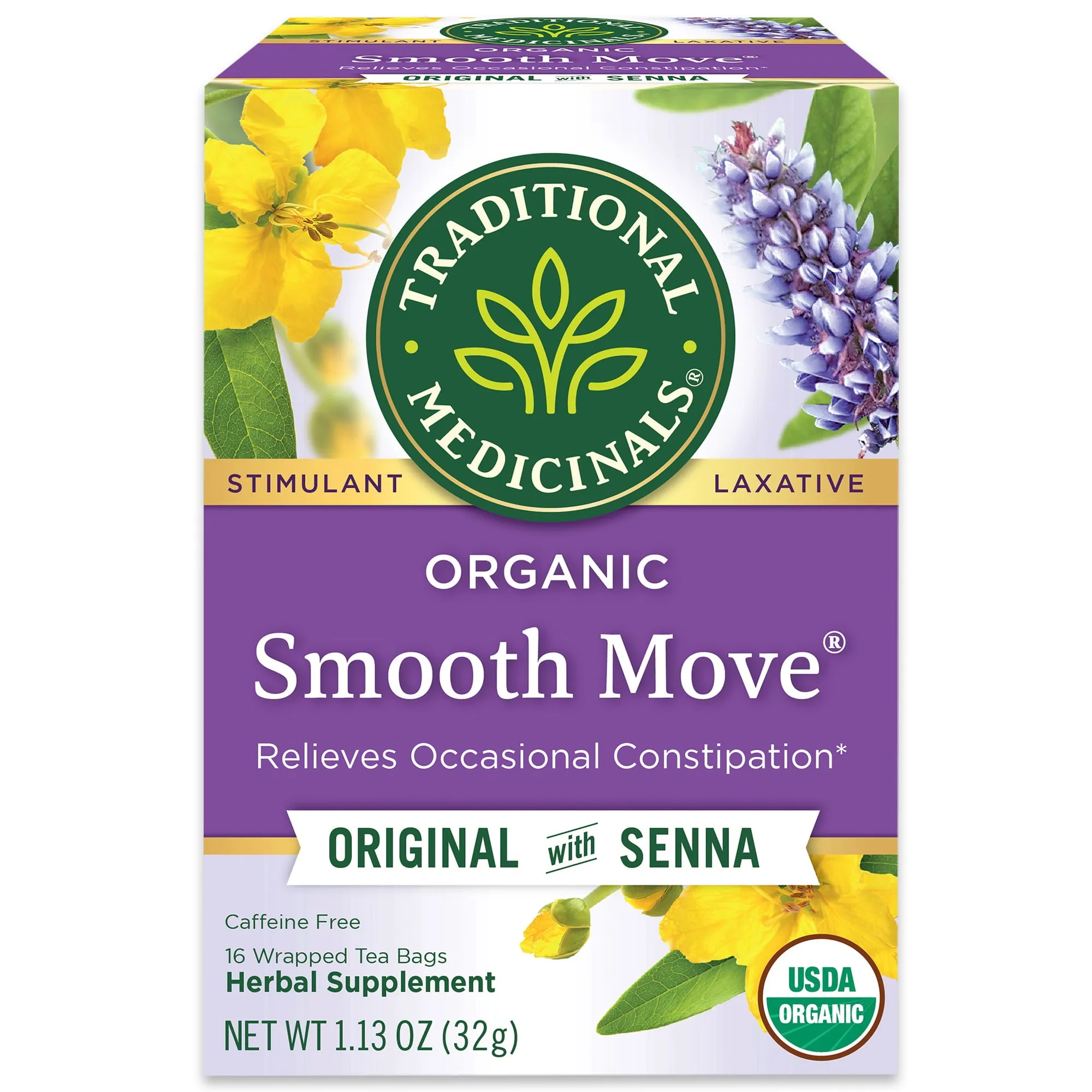 Traditional Medicinals Smooth Move Tea Organic - 16 Ct - Pack of 6