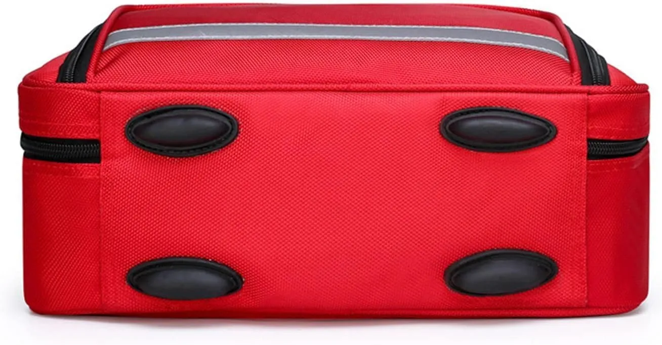 Trauma First Aid Kits Storage Bag,Emergency Shoulder Bag Empty, First Responder Bag with Handle for Home (Bag Only)(Red)