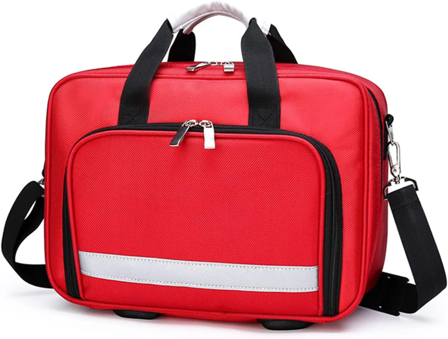 Trauma First Aid Kits Storage Bag,Emergency Shoulder Bag Empty, First Responder Bag with Handle for Home, Office, and Outdoor Adventures(Red)