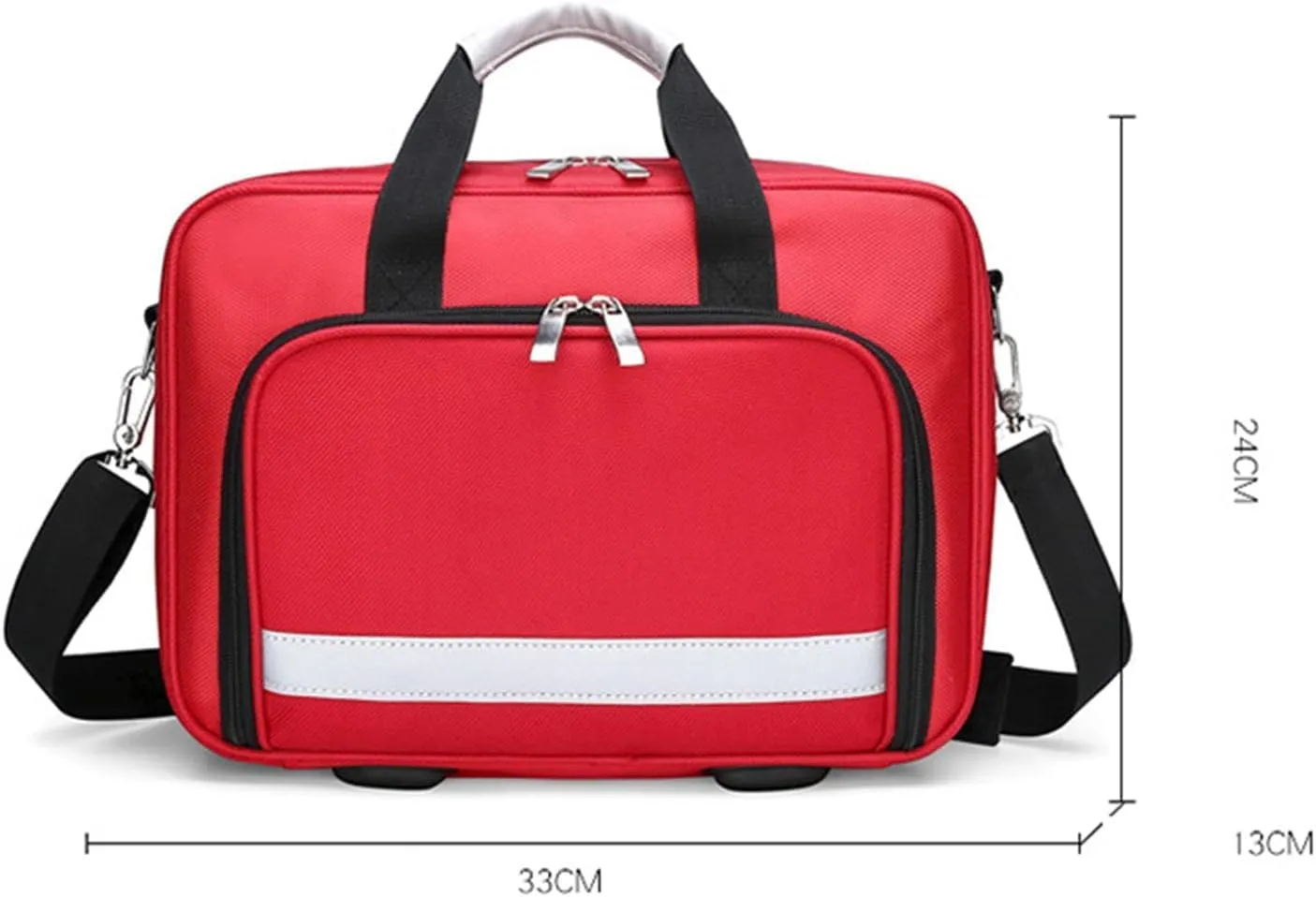 Trauma First Aid Kits Storage Bag,Emergency Shoulder Bag Empty, First Responder Bag with Handle for Home, Office, and Outdoor Adventures(Red)