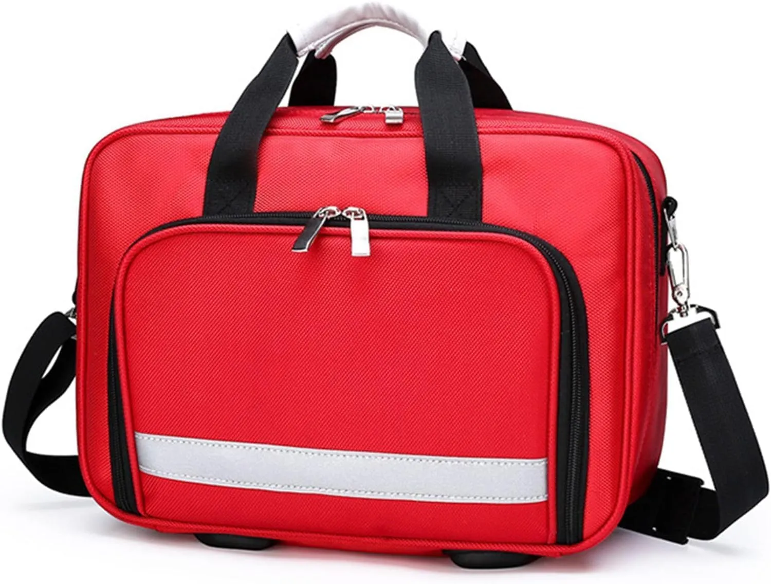 Trauma First Aid Kits Storage Bag,Emergency Shoulder Bag Empty, First Responder Bag with Handle for Home, Office, and Outdoor Adventures(Red)