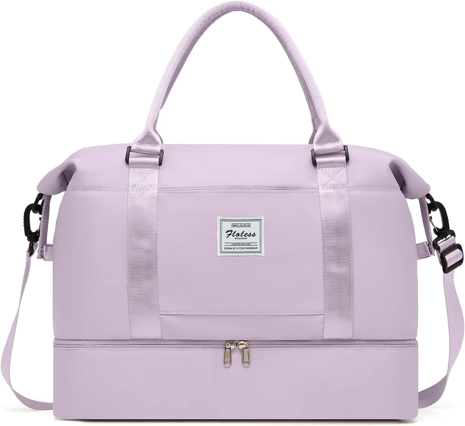 Travel Bag with Shoes Compartment,Weekender Bags for Women Travel,Carry On Duffel Overnight Bag with Trolley Sleeve & Wet Pocket,Travel tote Bag Sports Gym Bag