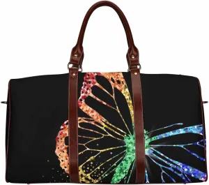 Travel Carry On Bag For Women Butterflies With Hearts Sports Tote Gym Bag Weekender Overnight Bag For Women(Type-2,18.62"x 8.5"x 9.65")