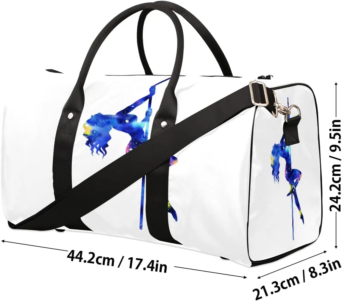 Travel Duffel Bag, Dancing Girl Sports Tote Gym Foldable Weekender Carry on Luggage Handle Overnight Shoulder Bag for Women Men