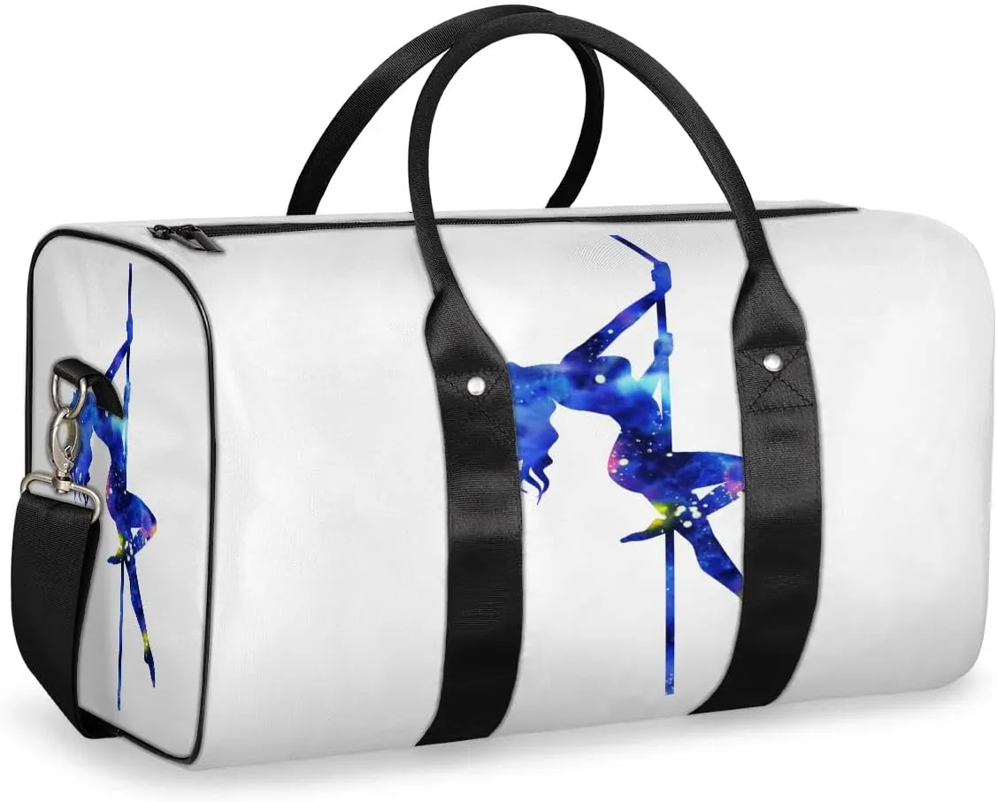 Travel Duffel Bag, Dancing Girl Sports Tote Gym Foldable Weekender Carry on Luggage Handle Overnight Shoulder Bag for Women Men