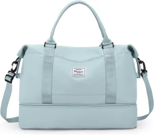 Travel Duffel Bag with Shoes Compartment, Overnight Weekender Bags for Women,Carry on Personal Item Bag