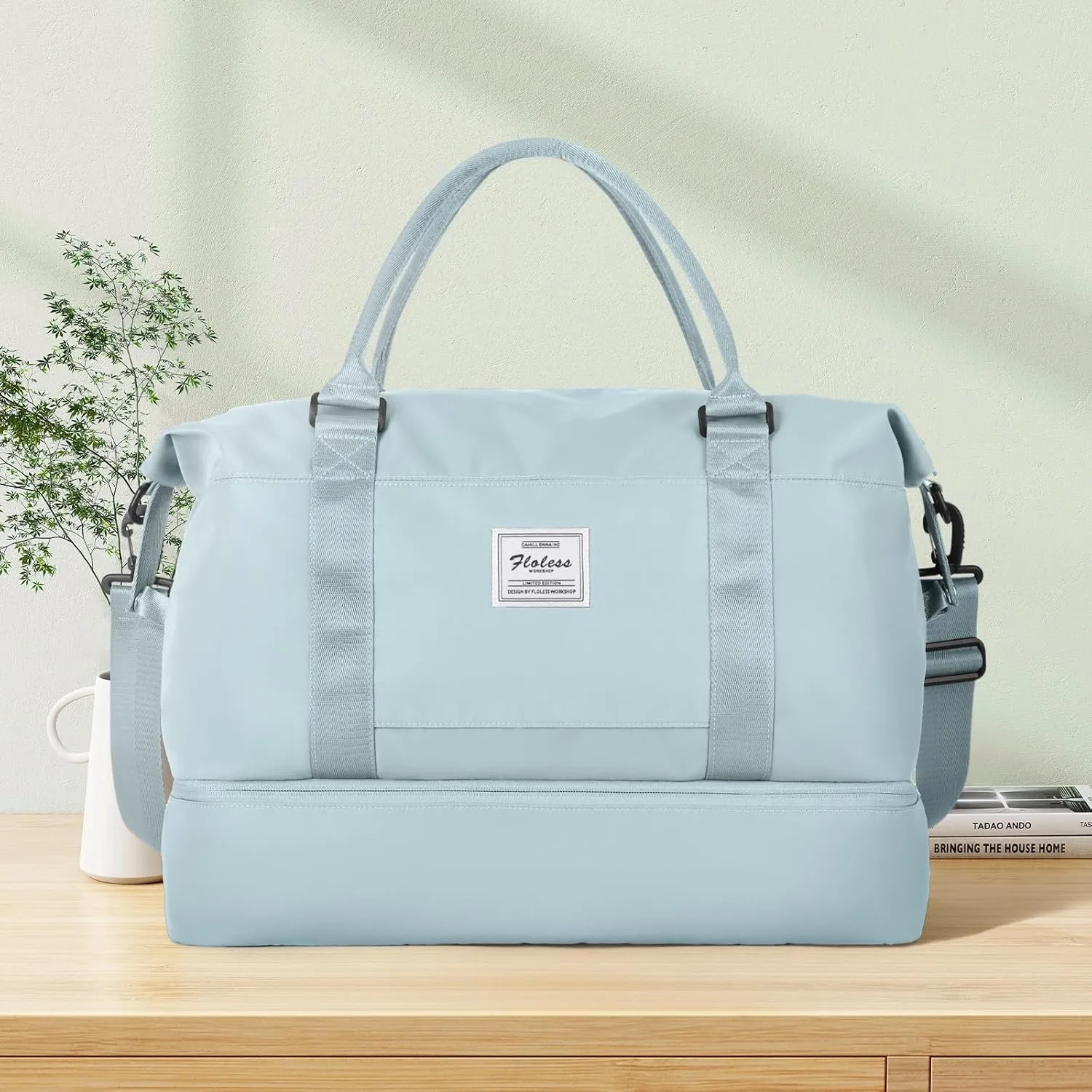Travel Duffel Bag with Shoes Compartment, Overnight Weekender Bags for Women,Carry on Personal Item Bag