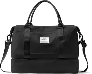 Travel Duffel Bag with Shoes Compartment, Overnight Weekender Bags for Women,Carry on Personal Item Bag