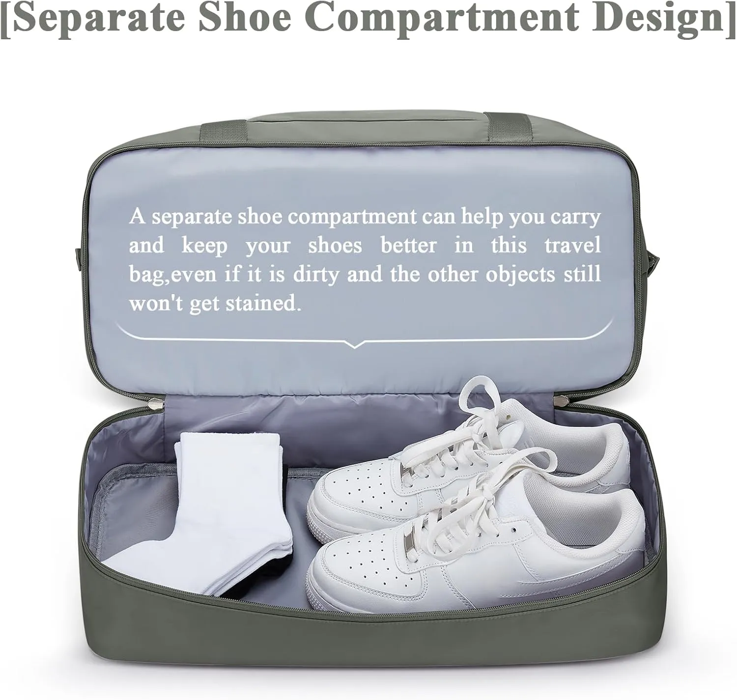 Travel Duffel Bag with Shoes Compartment, Overnight Weekender Bags for Women,Carry on Personal Item Bag,Medium Size