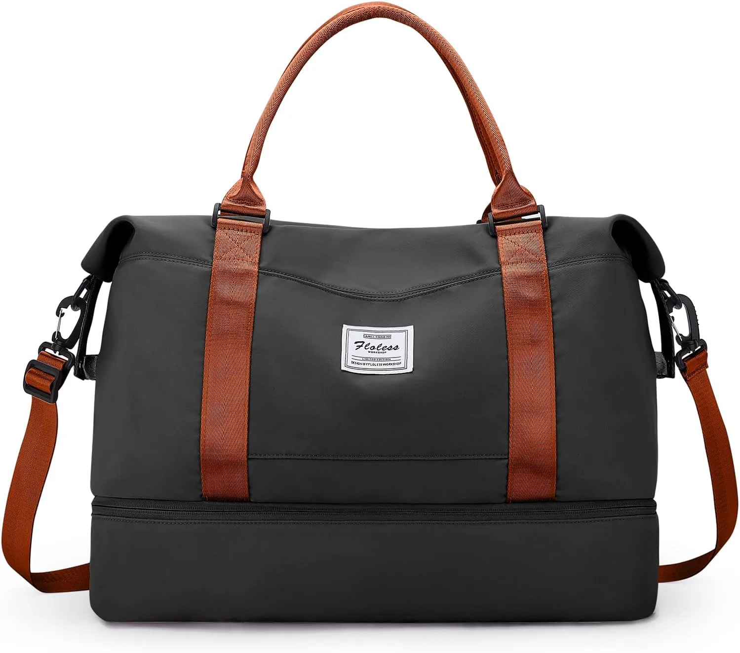 Travel Duffel Bag with Shoes Compartment, Weekender Overnight Bag for Women,Carry on Personal Item Bag,Gym Bag