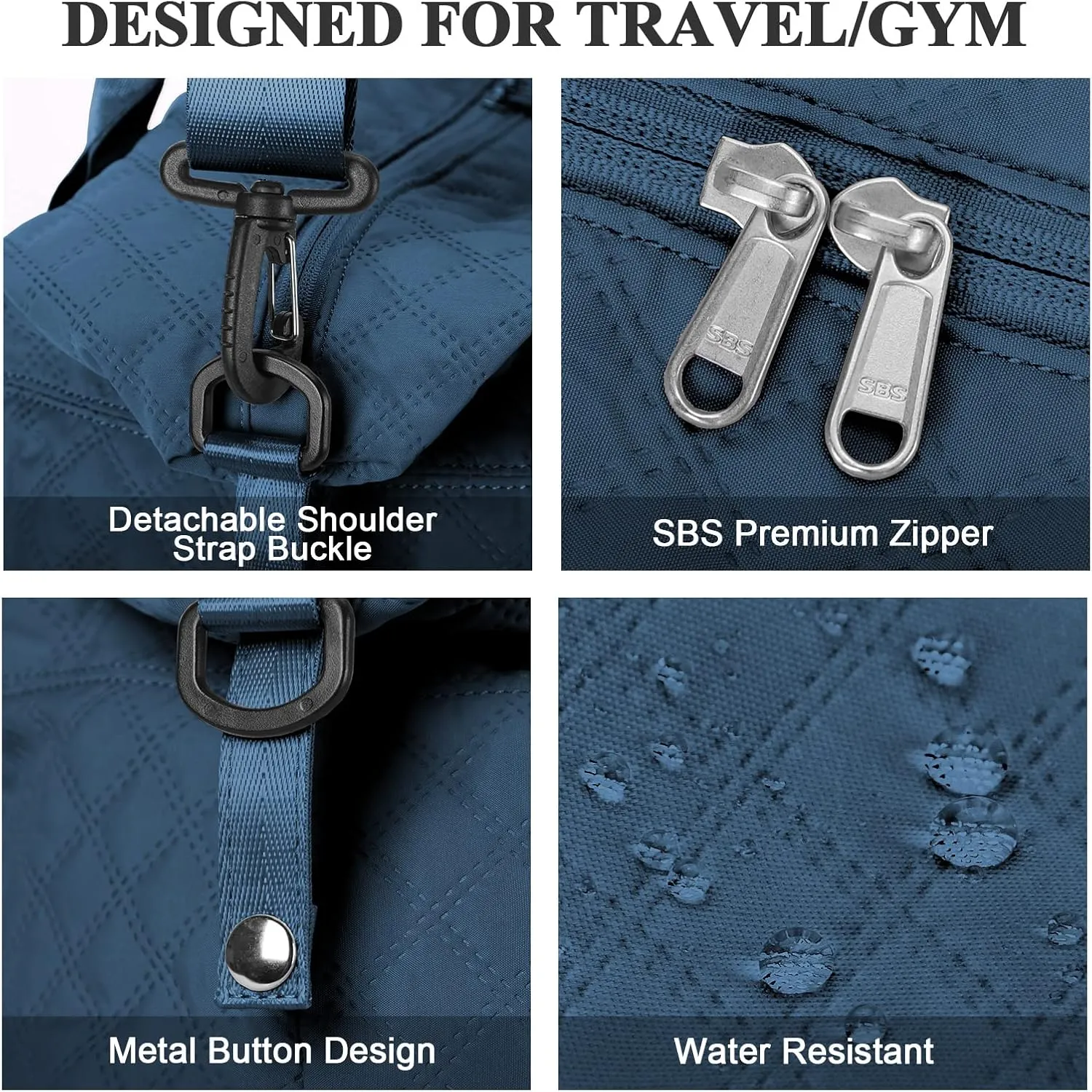 Travel Duffel Bag,Sports Tote Gym Bag,Shoulder Weekender Overnight Bag for Women