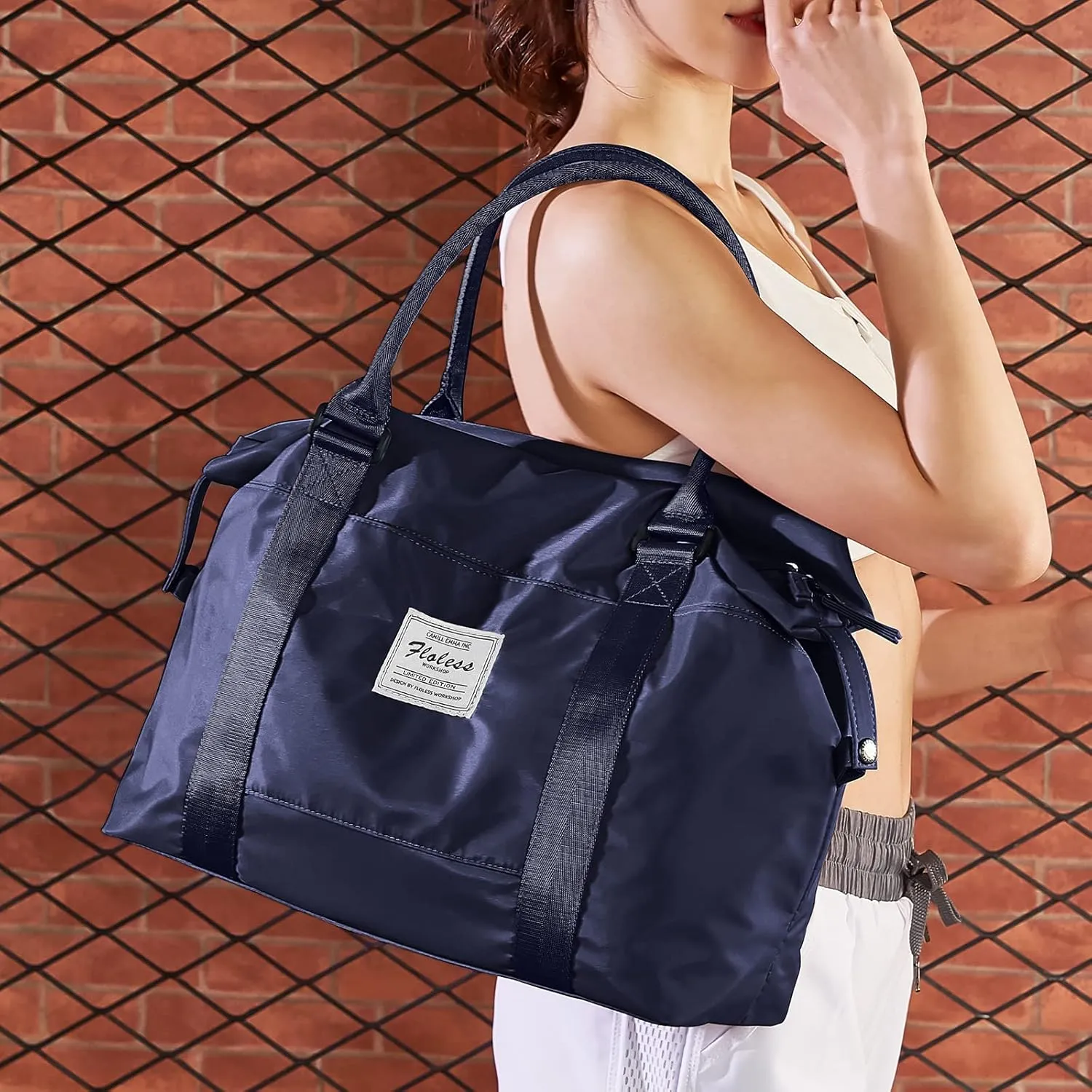 Travel Duffel Bag,Sports Tote Gym Bag,Shoulder Weekender Overnight Bag for Women