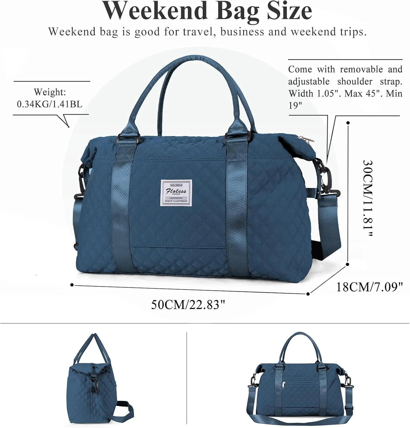 Travel Duffel Bag,Sports Tote Gym Bag,Shoulder Weekender Overnight Bag for Women