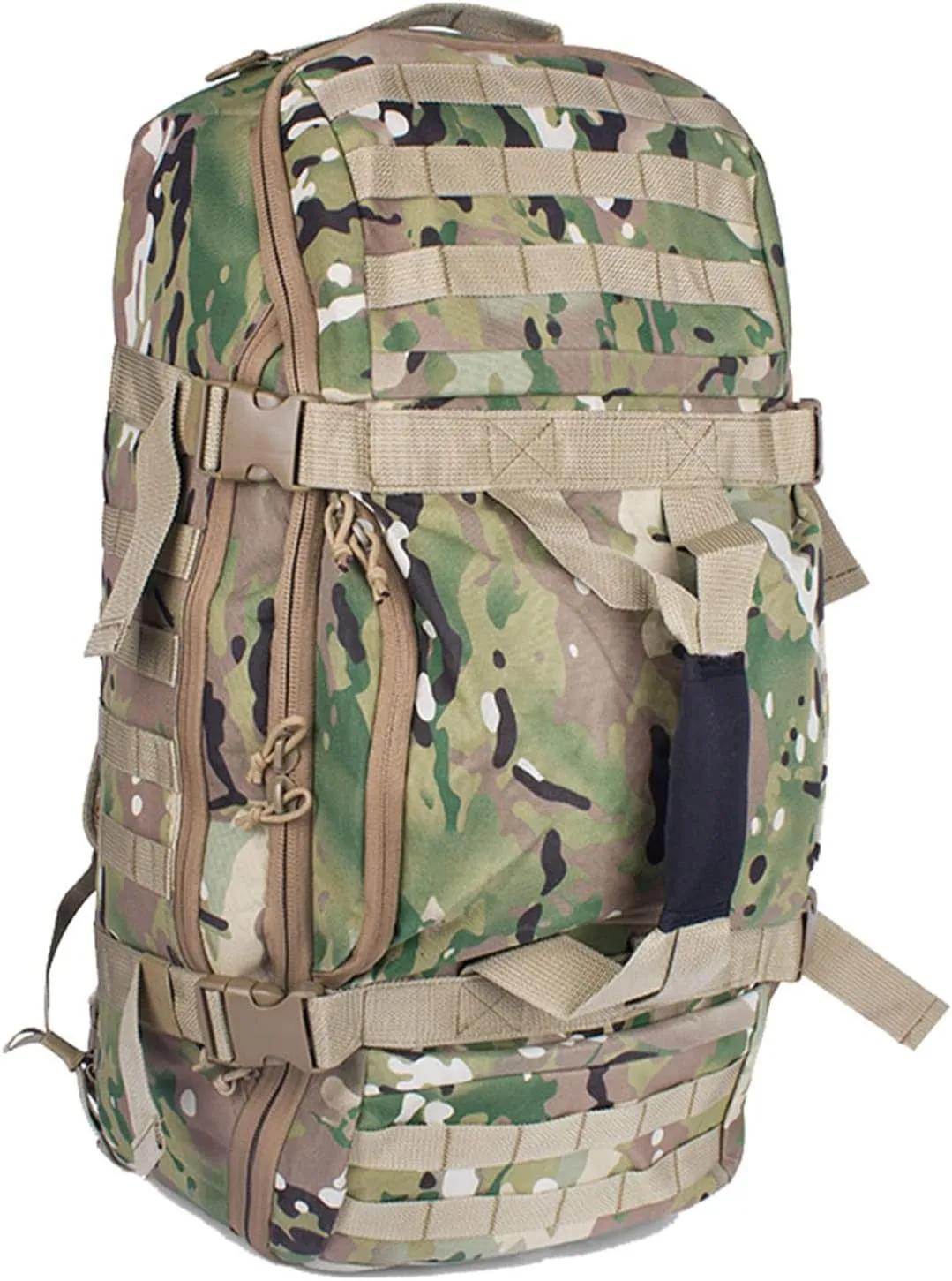 Travel Duffle Bag Backpack for Men - Large Tactical Bags Weekender Gym Bag for Overnight Traveling Military Workout Deployment Sports (Camo, 45L)