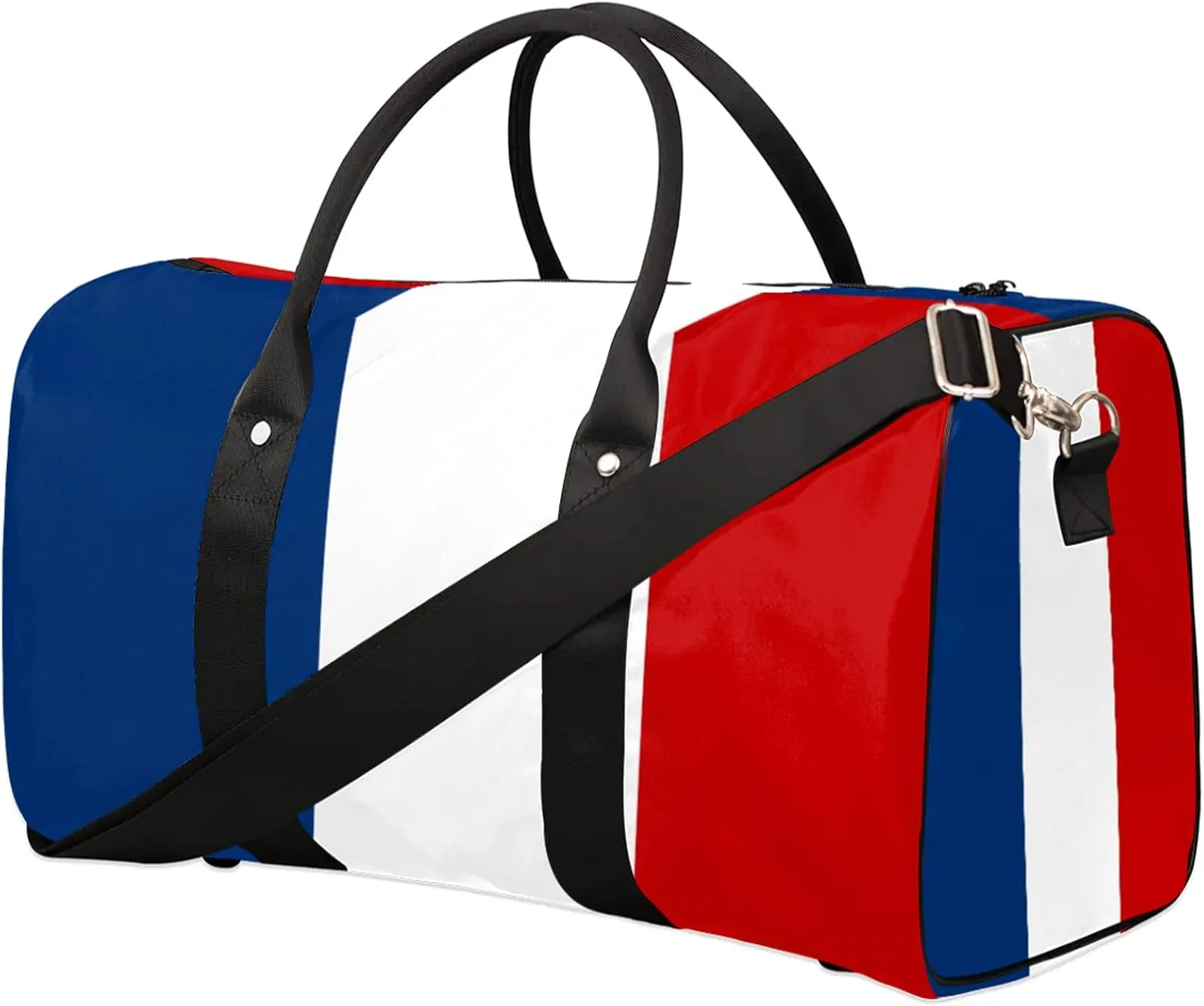 Travel Duffle Bag France Flag Western Sports Gym Bags for Women Men Weekender Overnight Bags Waterproof Carry On Tote Bag Workout Bag for Dance Swimming Yoga Hospital