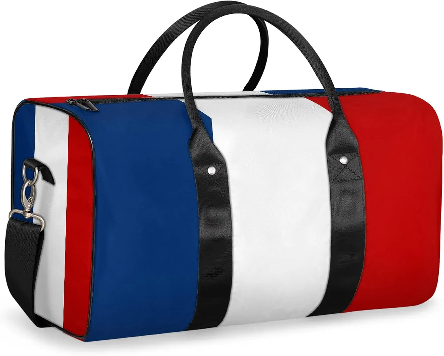 Travel Duffle Bag France Flag Western Sports Gym Bags for Women Men Weekender Overnight Bags Waterproof Carry On Tote Bag Workout Bag for Dance Swimming Yoga Hospital