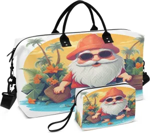 Travel Duffle Bag, Seaside Dwarf Gym Bag with Storage Bag Weekender Overnight Bag for Men Women Trip Sports Yoga