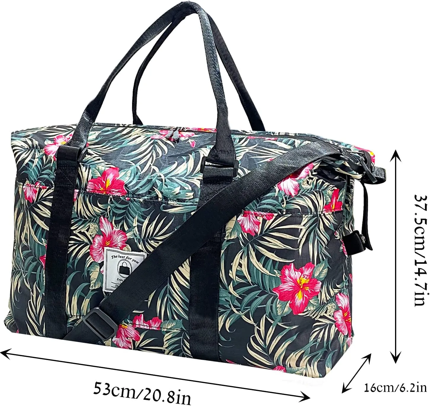 Travel Duffle Bag, Waterproof Sport Tote Gym Bag for Women Men, Overnight Weekender Carry On Bag with Wet Pocket