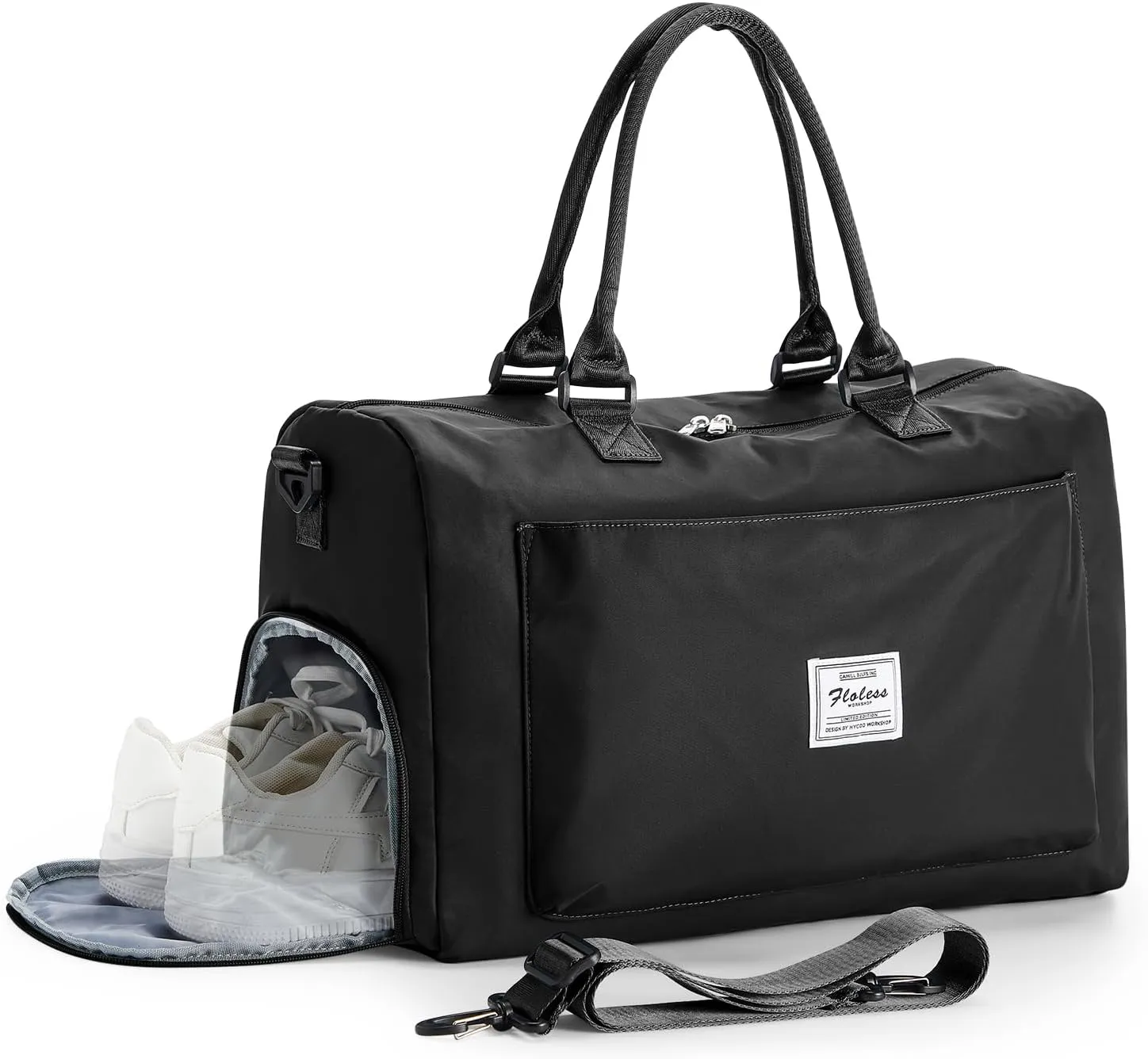 Travel Duffle Bag, Weekender Bag Women Mens Sports Gym Bag with Shoes Compartment and Wet Pocket, Travel Bag for Airplane Waterproof Overnight Bag Carry On Tote Bags Hospital Holdalls Luggage