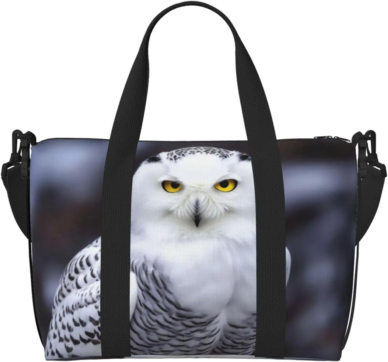 Travel Duffle Bag Weekender Bags for Men Women Adjustable Large Capacity Weekender Overnight Bag Carry On Tote Bags Waterproof Sport Gym Bag for Travel Yoga, Arctic Owl, One Size