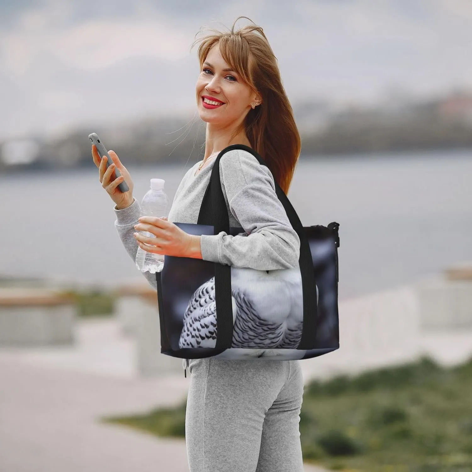 Travel Duffle Bag Weekender Bags for Men Women Adjustable Large Capacity Weekender Overnight Bag Carry On Tote Bags Waterproof Sport Gym Bag for Travel Yoga, Arctic Owl, One Size