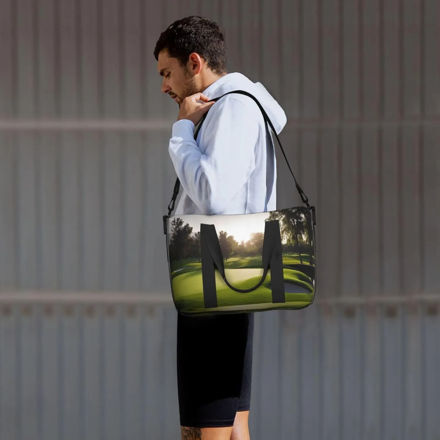 Travel Duffle Bag Weekender Bags for Men Women Adjustable Large Capacity Weekender Overnight Bag Carry On Tote Bags Waterproof Sport Gym Bag for Travel Yoga, Golf Course, One Size