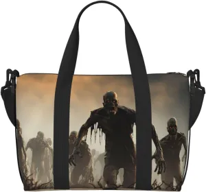 Travel Duffle Bag Weekender Bags for Men Women Adjustable Large Capacity Weekender Overnight Bag Carry On Tote Bags Waterproof Sport Gym Bag for Travel Yoga, Many Zombie, One Size