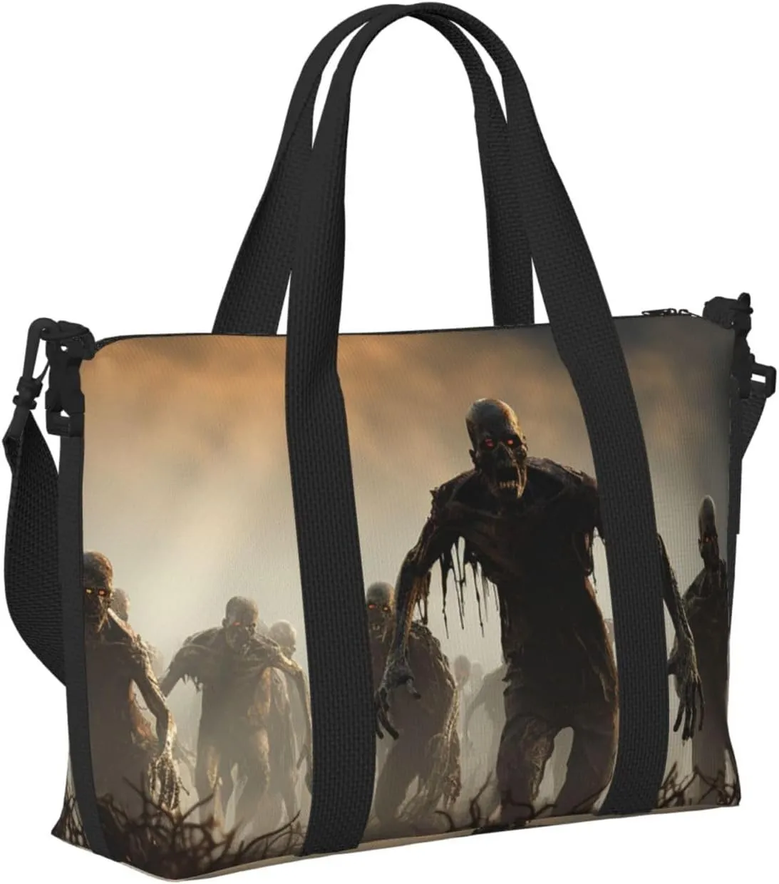 Travel Duffle Bag Weekender Bags for Men Women Adjustable Large Capacity Weekender Overnight Bag Carry On Tote Bags Waterproof Sport Gym Bag for Travel Yoga, Many Zombie, One Size