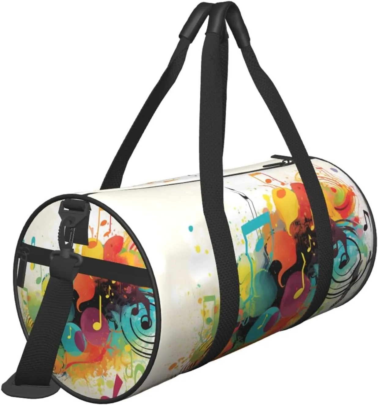 Travel Duffle Bag Weekender Bags For Men Women With Shoe Compartment Large Capacity Weekender Overnight Bag Abstract Music Themed Carry On Tote Bags Sport Gym Bag For Travel Yoga