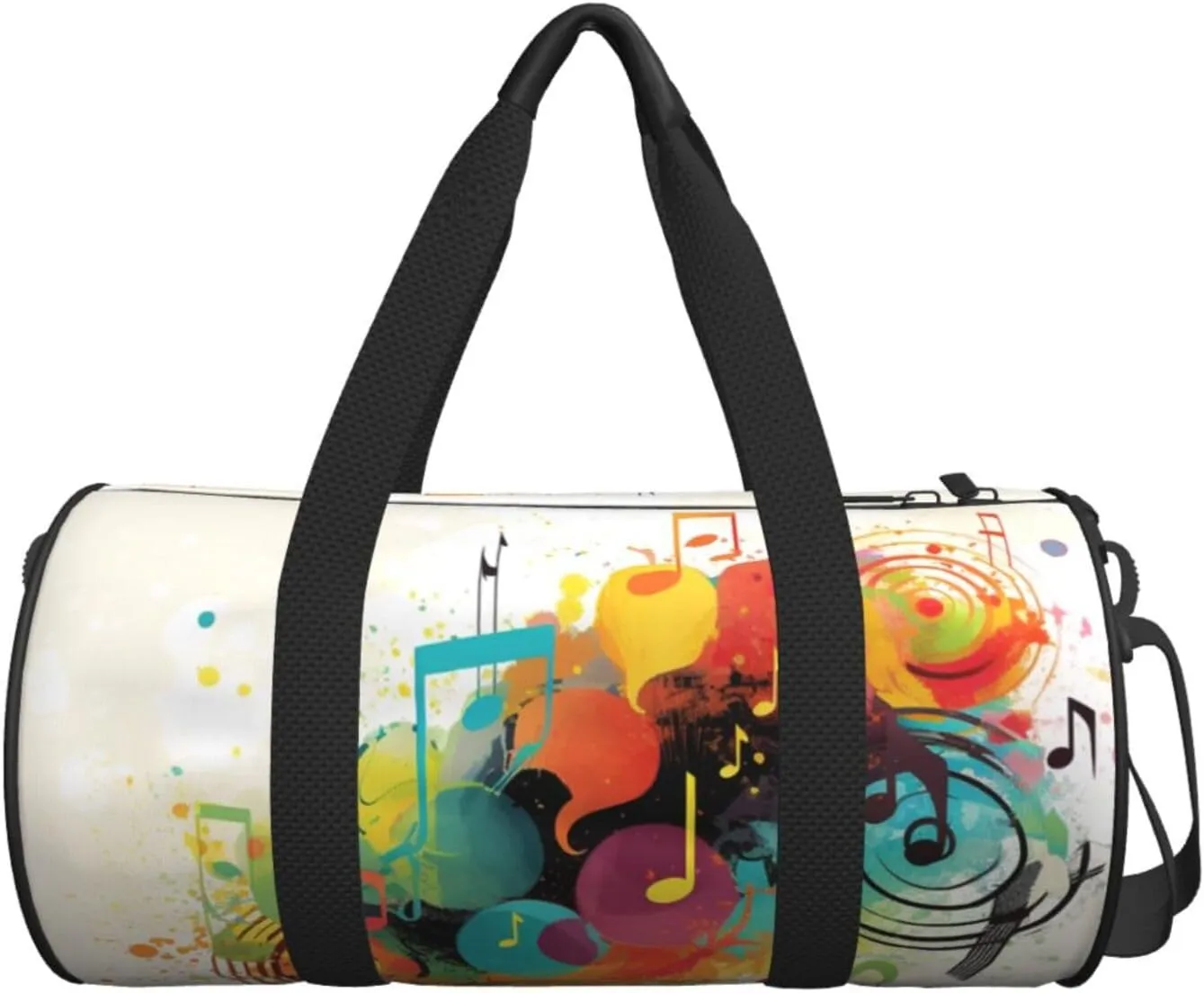 Travel Duffle Bag Weekender Bags For Men Women With Shoe Compartment Large Capacity Weekender Overnight Bag Abstract Music Themed Carry On Tote Bags Sport Gym Bag For Travel Yoga