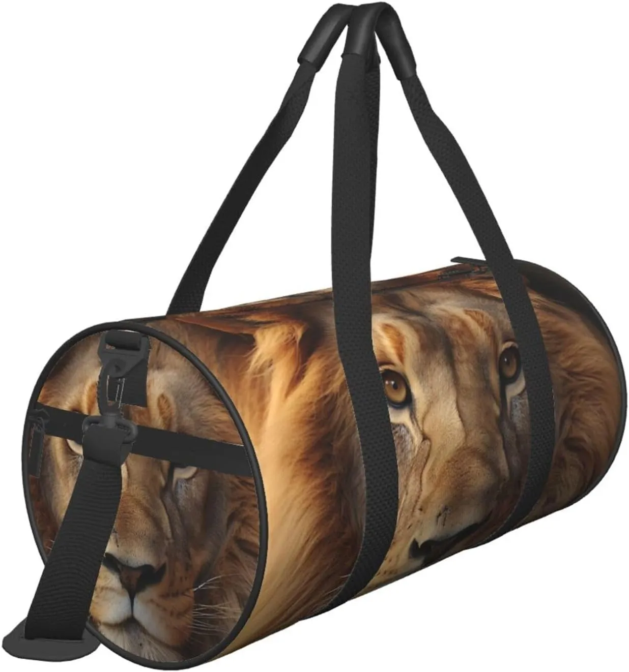 Travel Duffle Bag Weekender Bags for Men Women with Shoe Compartment Large Capacity Weekender Overnight Bag African Lion Head Carry On Tote Bags Sport Gym Bag for Travel Yoga