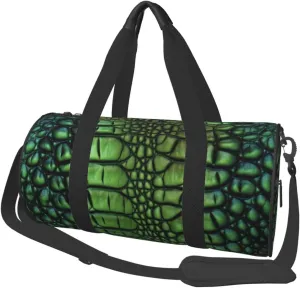 Travel Duffle Bag Weekender Bags for Men Women with Shoe Compartment Large Capacity Weekender Overnight Bag Alligator Skin Carry On Tote Bags Sport Gym Bag for Travel Yoga, Black, One Size