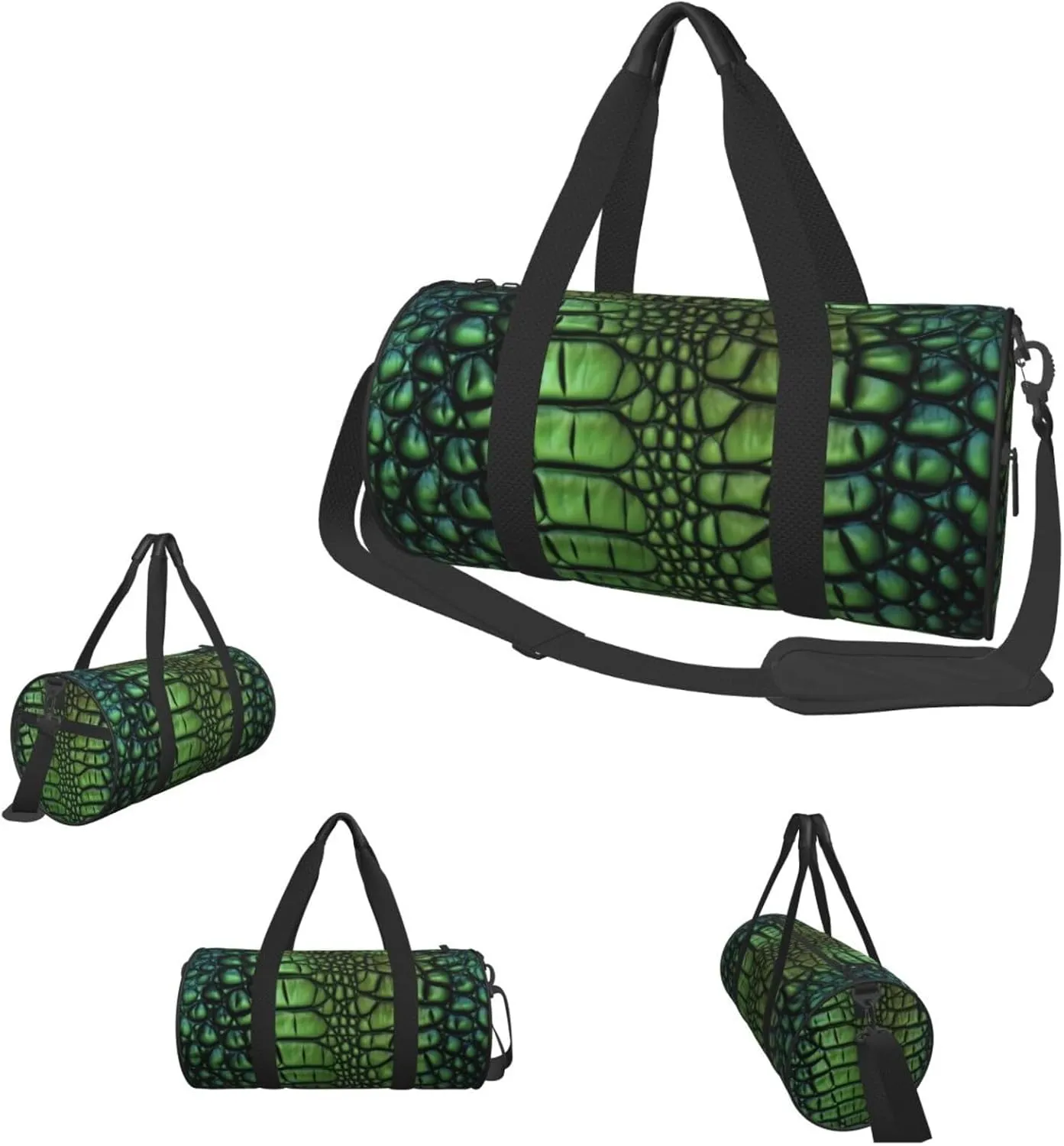 Travel Duffle Bag Weekender Bags For Men Women With Shoe Compartment Large Capacity Weekender Overnight Bag Alligator Skin Carry On Tote Bags Sport Gym Bag For Travel Yoga