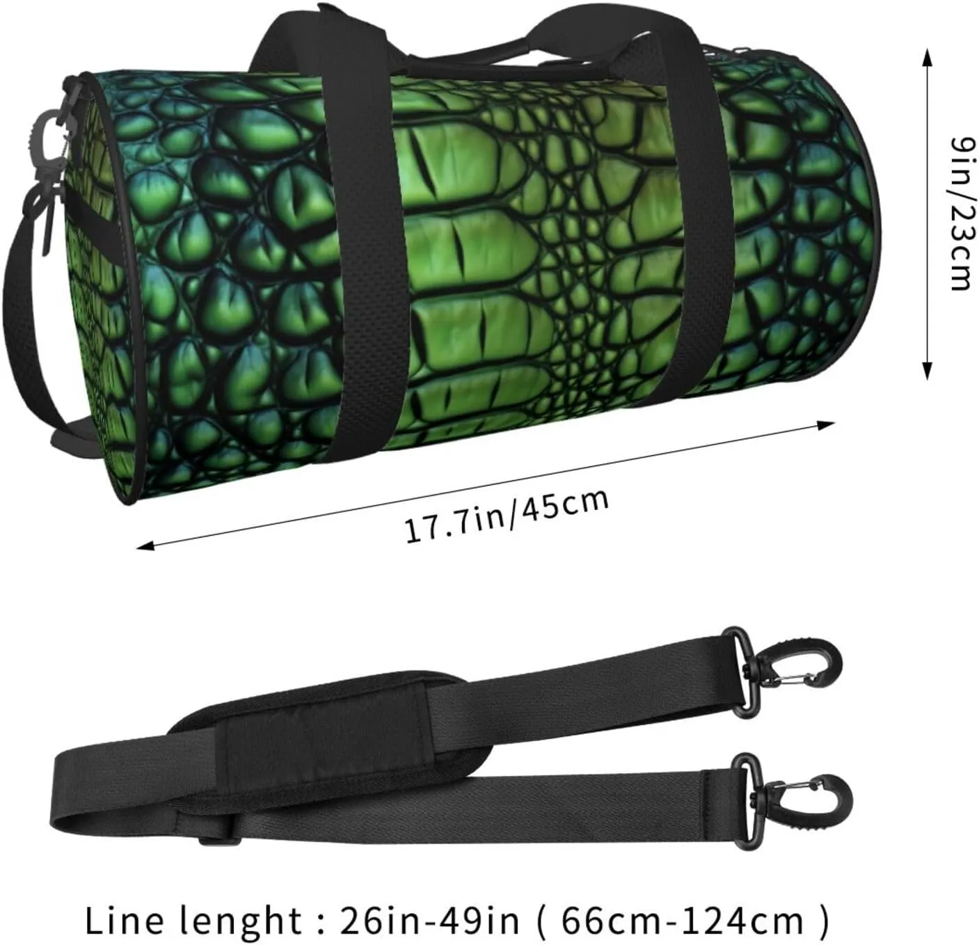 Travel Duffle Bag Weekender Bags For Men Women With Shoe Compartment Large Capacity Weekender Overnight Bag Alligator Skin Carry On Tote Bags Sport Gym Bag For Travel Yoga