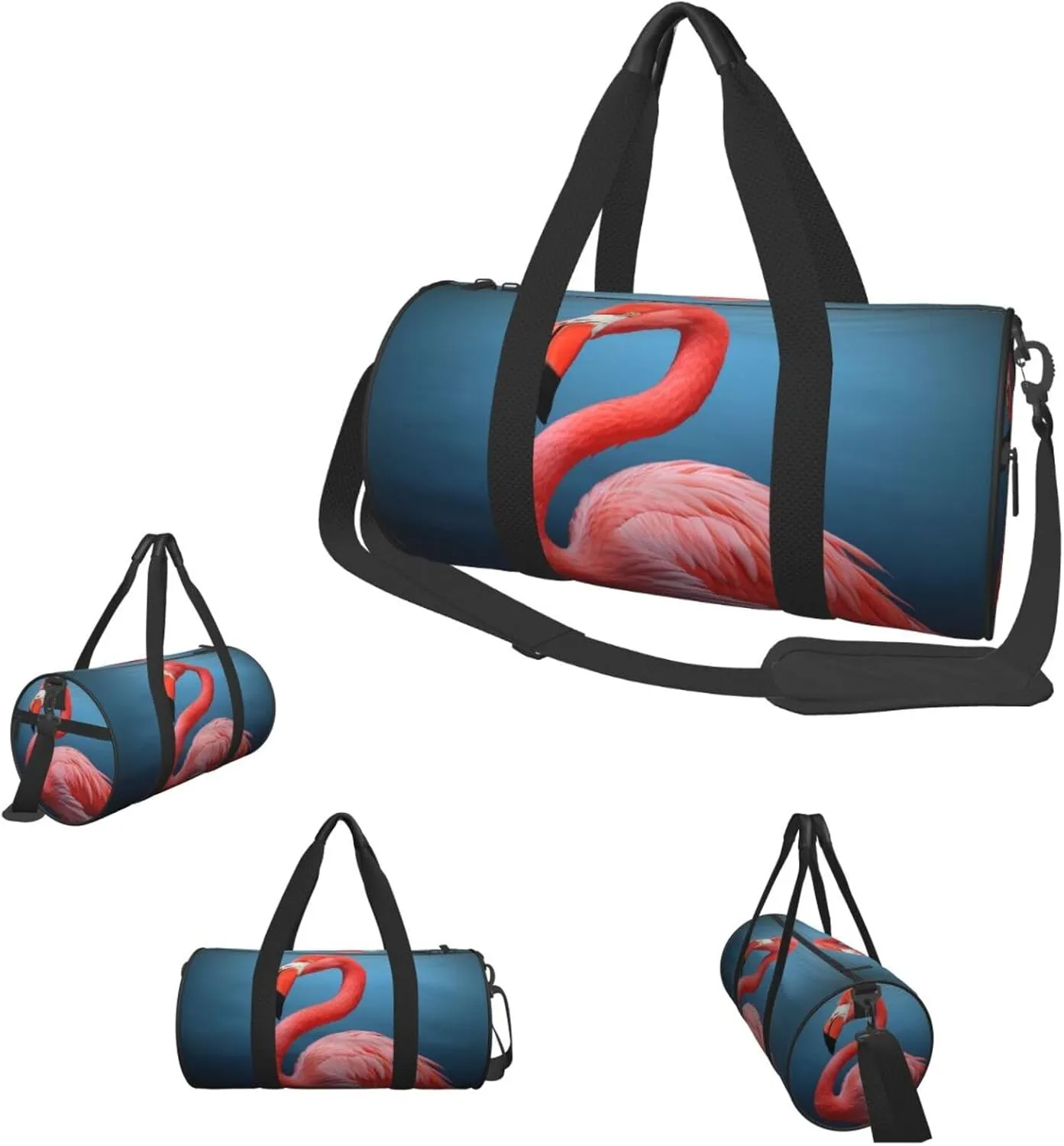 Travel Duffle Bag Weekender Bags for Men Women with Shoe Compartment Large Capacity Weekender Overnight Bag Animal Flamingo Carry On Tote Bags Sport Gym Bag for Travel Yoga