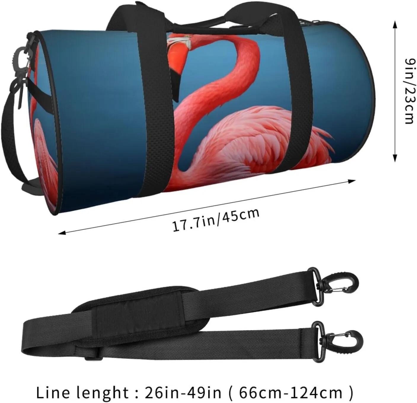 Travel Duffle Bag Weekender Bags for Men Women with Shoe Compartment Large Capacity Weekender Overnight Bag Animal Flamingo Carry On Tote Bags Sport Gym Bag for Travel Yoga
