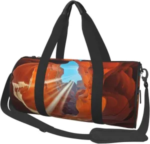 Travel Duffle Bag Weekender Bags for Men Women with Shoe Compartment Large Capacity Weekender Overnight Bag Antelope Canyon Carry On Tote Bags Sport Gym Bag for Travel Yoga, Black, One Size