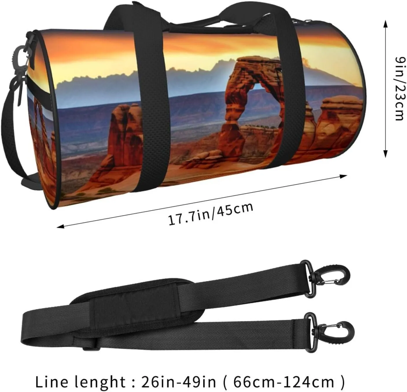 Travel Duffle Bag Weekender Bags For Men Women With Shoe Compartment Large Capacity Weekender Overnight Bag Arches National Park Carry On Tote Bags Sport Gym Bag For Travel Yoga