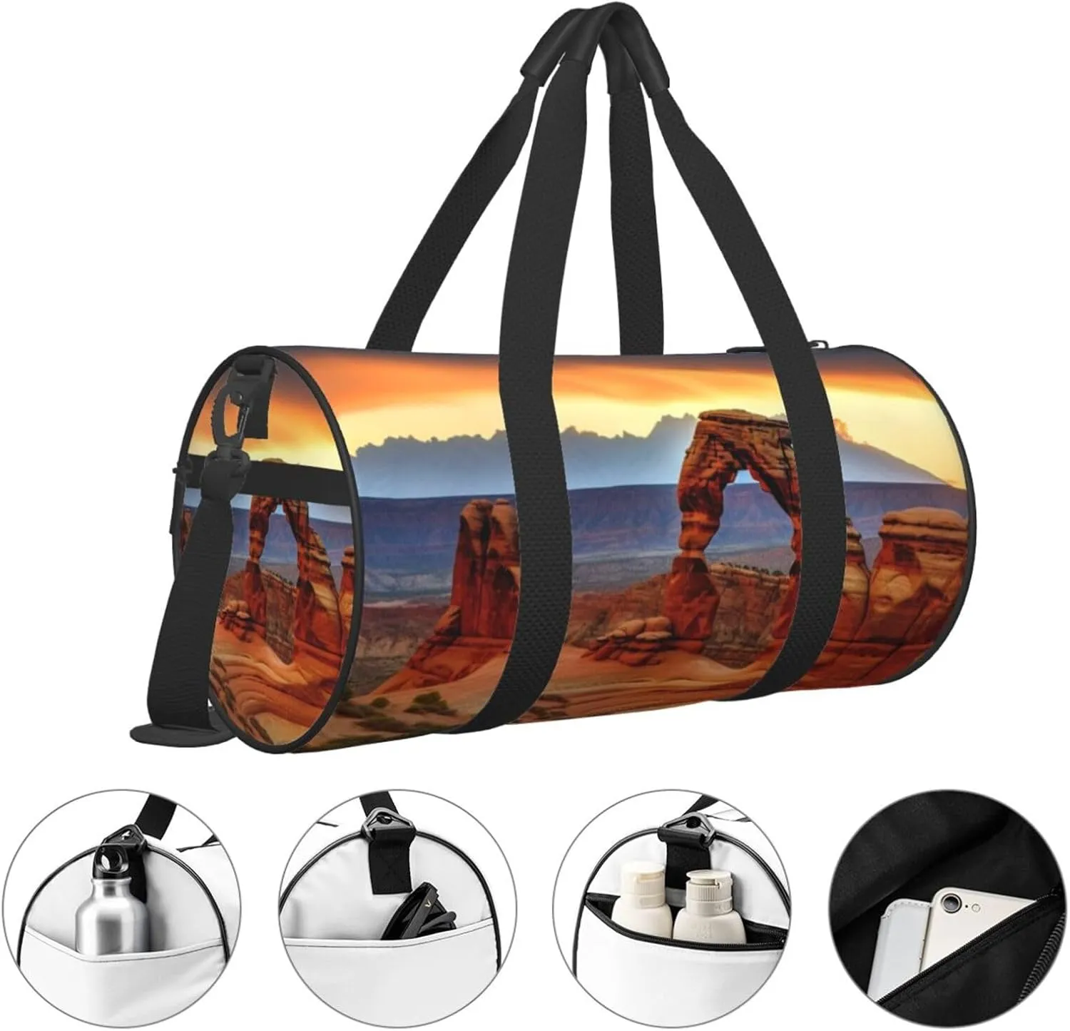Travel Duffle Bag Weekender Bags For Men Women With Shoe Compartment Large Capacity Weekender Overnight Bag Arches National Park Carry On Tote Bags Sport Gym Bag For Travel Yoga