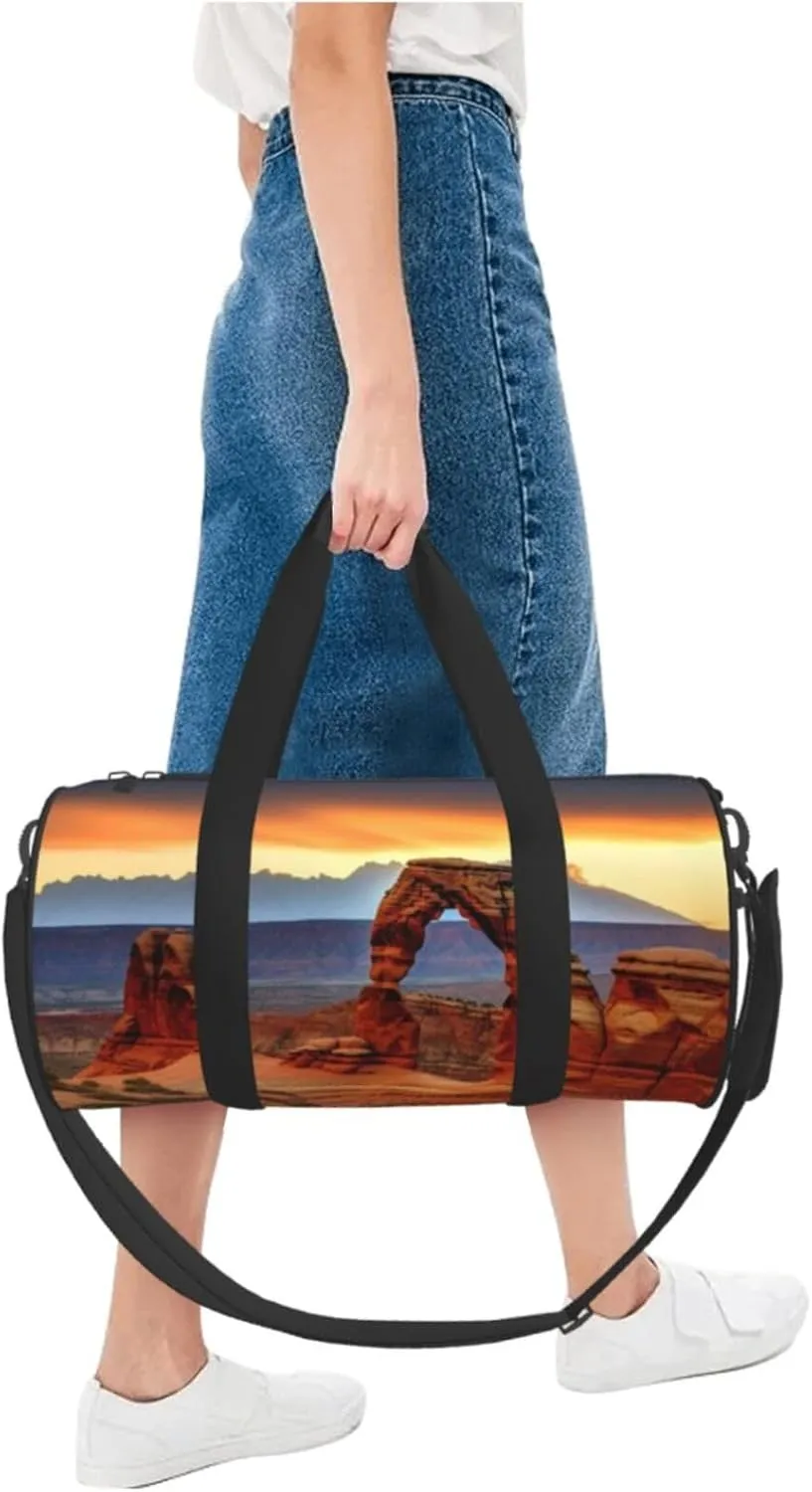 Travel Duffle Bag Weekender Bags For Men Women With Shoe Compartment Large Capacity Weekender Overnight Bag Arches National Park Carry On Tote Bags Sport Gym Bag For Travel Yoga