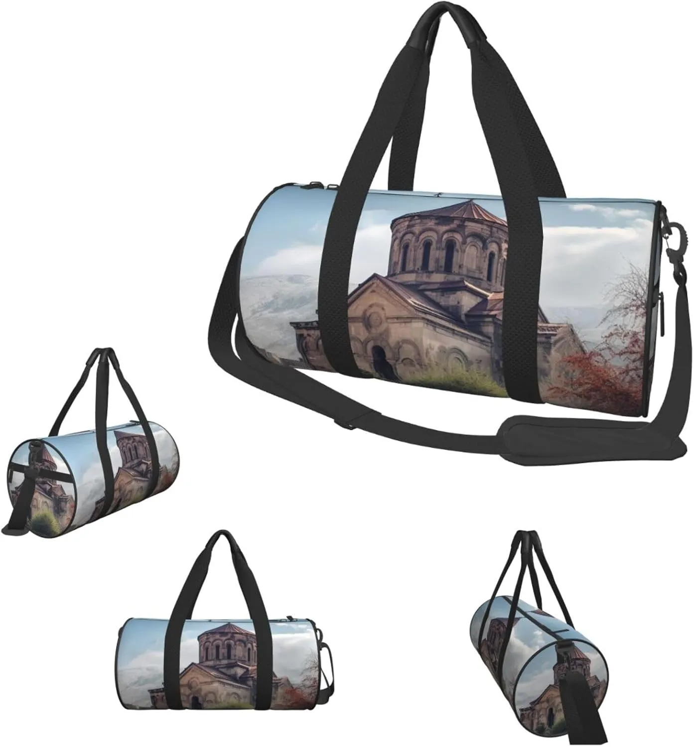 Travel Duffle Bag Weekender Bags For Men Women With Shoe Compartment Large Capacity Weekender Overnight Bag Armenian Church Carry On Tote Bags Sport Gym Bag For Travel Yoga