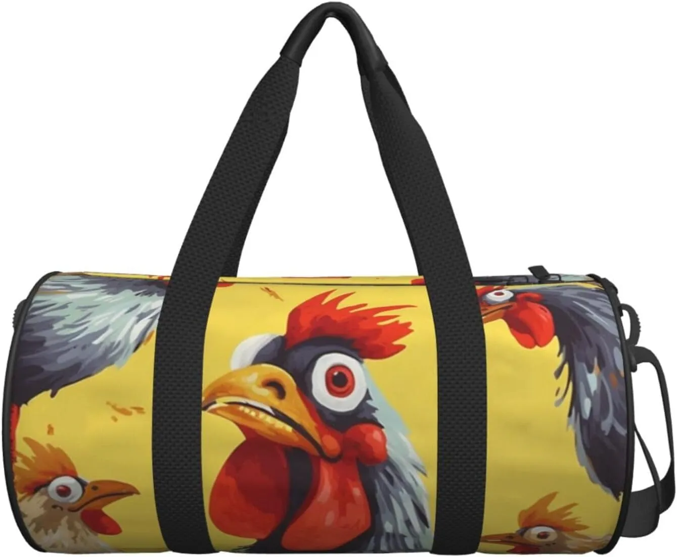 Travel Duffle Bag Weekender Bags For Men Women With Shoe Compartment Large Capacity Weekender Overnight Bag Art Chicken Painting Carry On Tote Bags Sport Gym Bag For Travel Yoga
