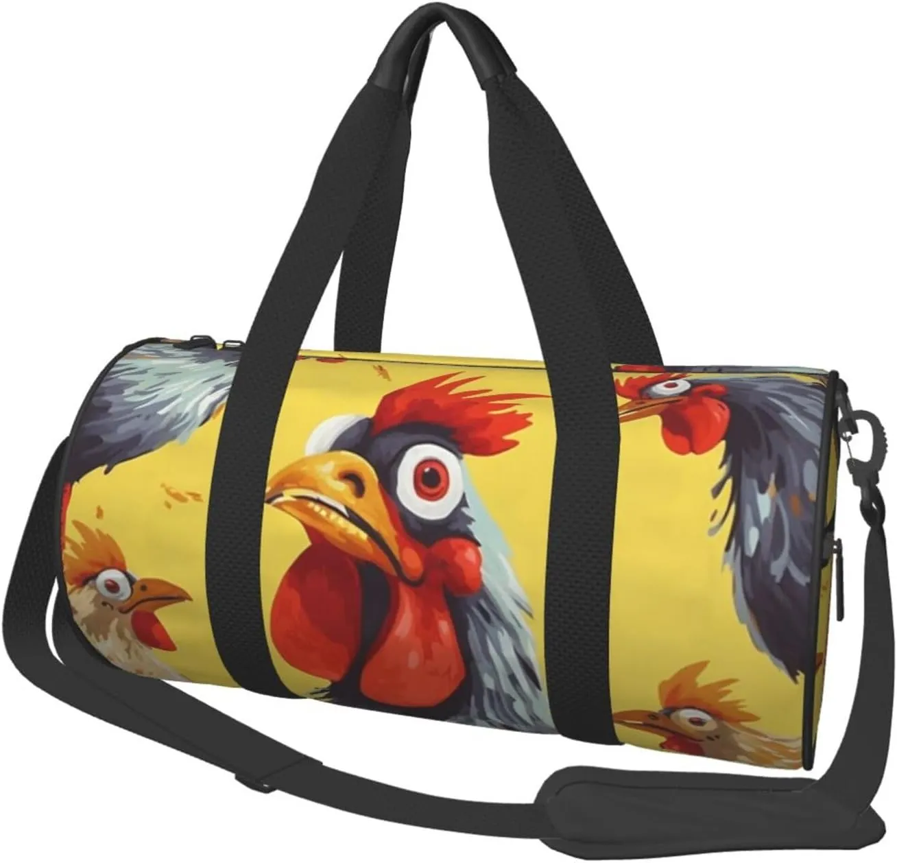 Travel Duffle Bag Weekender Bags For Men Women With Shoe Compartment Large Capacity Weekender Overnight Bag Art Chicken Painting Carry On Tote Bags Sport Gym Bag For Travel Yoga