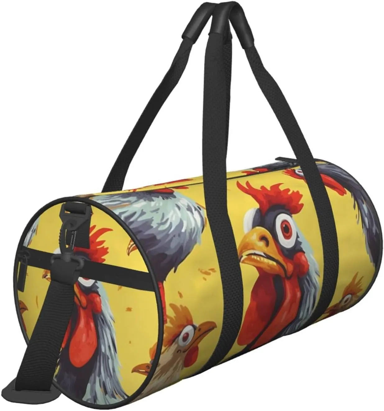 Travel Duffle Bag Weekender Bags For Men Women With Shoe Compartment Large Capacity Weekender Overnight Bag Art Chicken Painting Carry On Tote Bags Sport Gym Bag For Travel Yoga