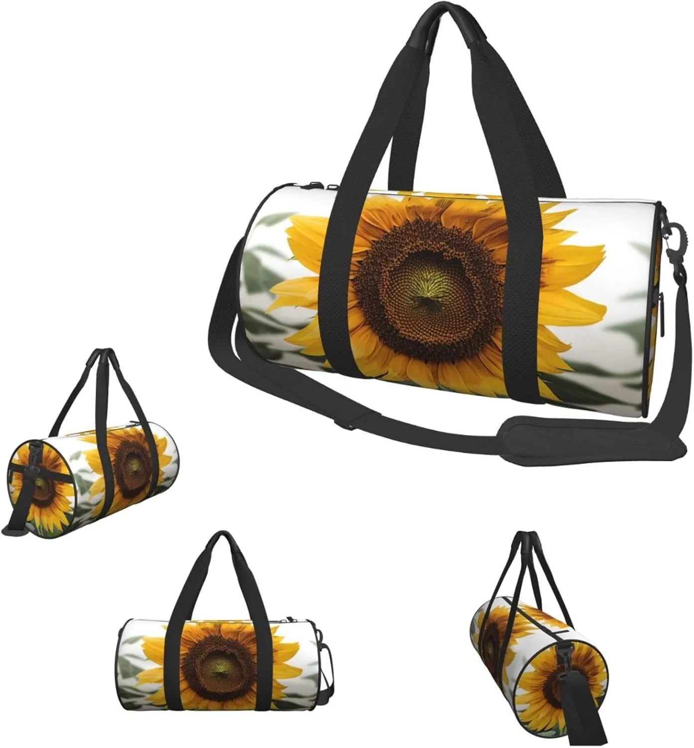 Travel Duffle Bag Weekender Bags for Men Women with Shoe Compartment Large Capacity Weekender Overnight Bag Bloom Sunflower Carry On Tote Bags Sport Gym Bag for Travel Yoga