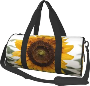 Travel Duffle Bag Weekender Bags for Men Women with Shoe Compartment Large Capacity Weekender Overnight Bag Bloom Sunflower Carry On Tote Bags Sport Gym Bag for Travel Yoga