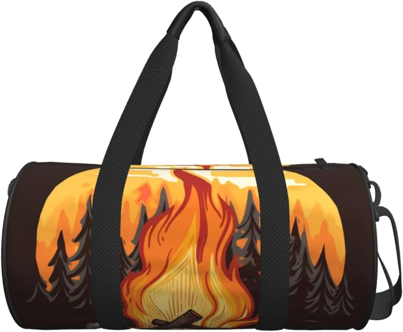Travel Duffle Bag Weekender Bags for Men Women with Shoe Compartment Large Capacity Weekender Overnight Bag Bonfire Carry On Tote Bags Sport Gym Bag for Travel Yoga