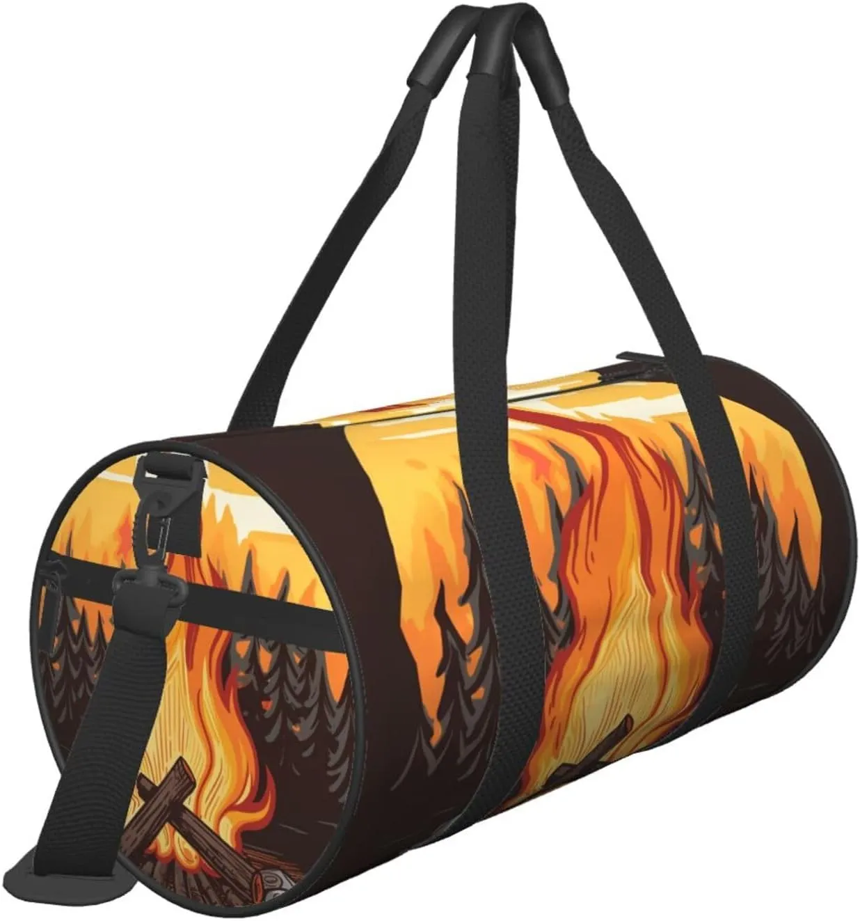 Travel Duffle Bag Weekender Bags for Men Women with Shoe Compartment Large Capacity Weekender Overnight Bag Bonfire Carry On Tote Bags Sport Gym Bag for Travel Yoga