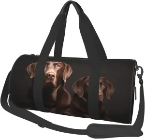 Travel Duffle Bag Weekender Bags For Men Women With Shoe Compartment Large Capacity Weekender Overnight Bag Brown Labrador Retriever Carry On Tote Bags Sport Gym Bag For Travel Yoga